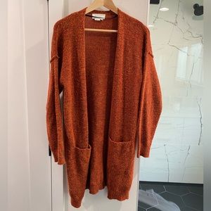 Burnt Orange Anthropologie Cardigan